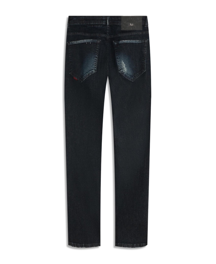 Dark Forest Elastic (Slim) Zíper Lav.Escuro C/ Craquelado