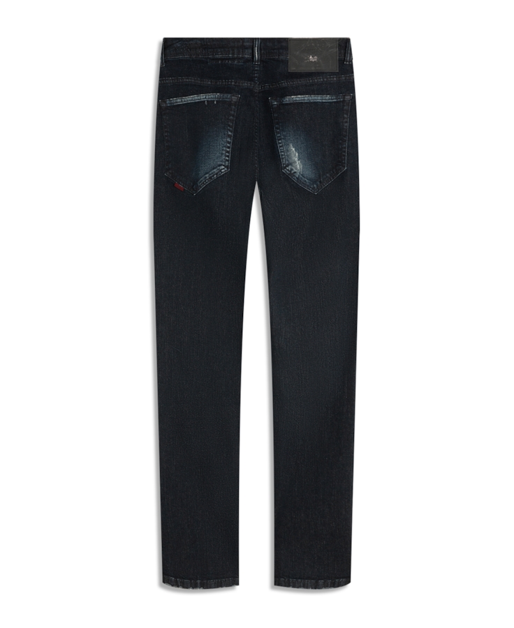 Dark Forest Elastic (Slim) Zíper Lav.Escuro C/ Craquelado