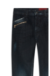 Dark Forest Elastic (Slim) Zíper Lav.Escuro C/ Craquelado