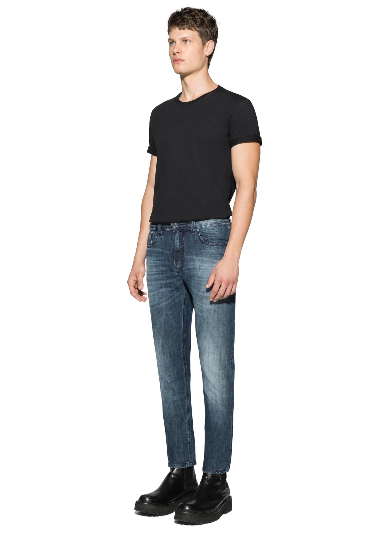 Deep Blue Elastic (Slim) Recorte 126 Lav.Medio C/ Rede