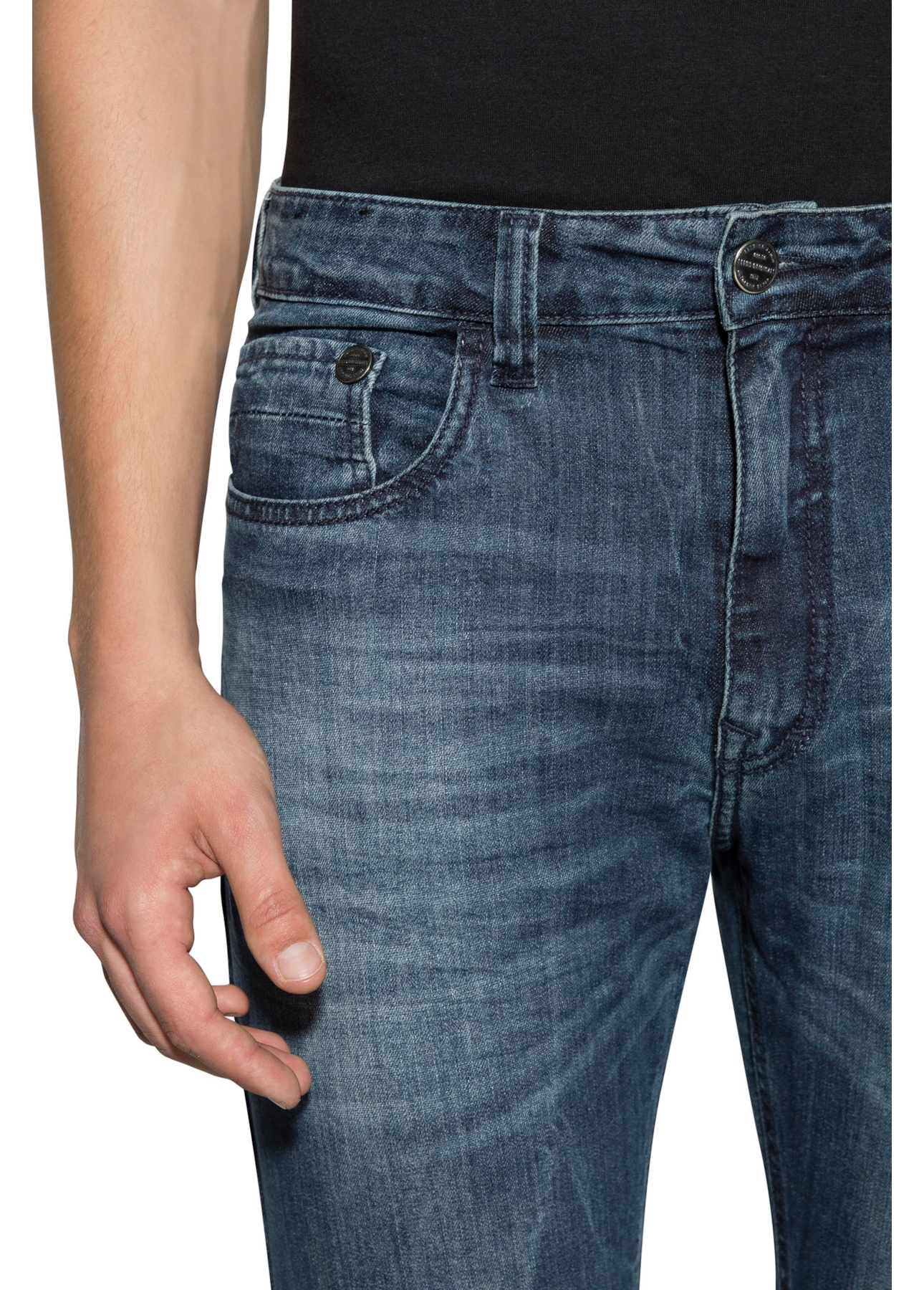 Deep Blue Elastic (Slim) Recorte 126 Lav.Medio C/ Rede