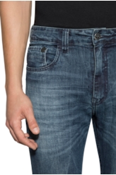Deep Blue Elastic (Slim) Recorte 126 Lav.Medio C/ Rede