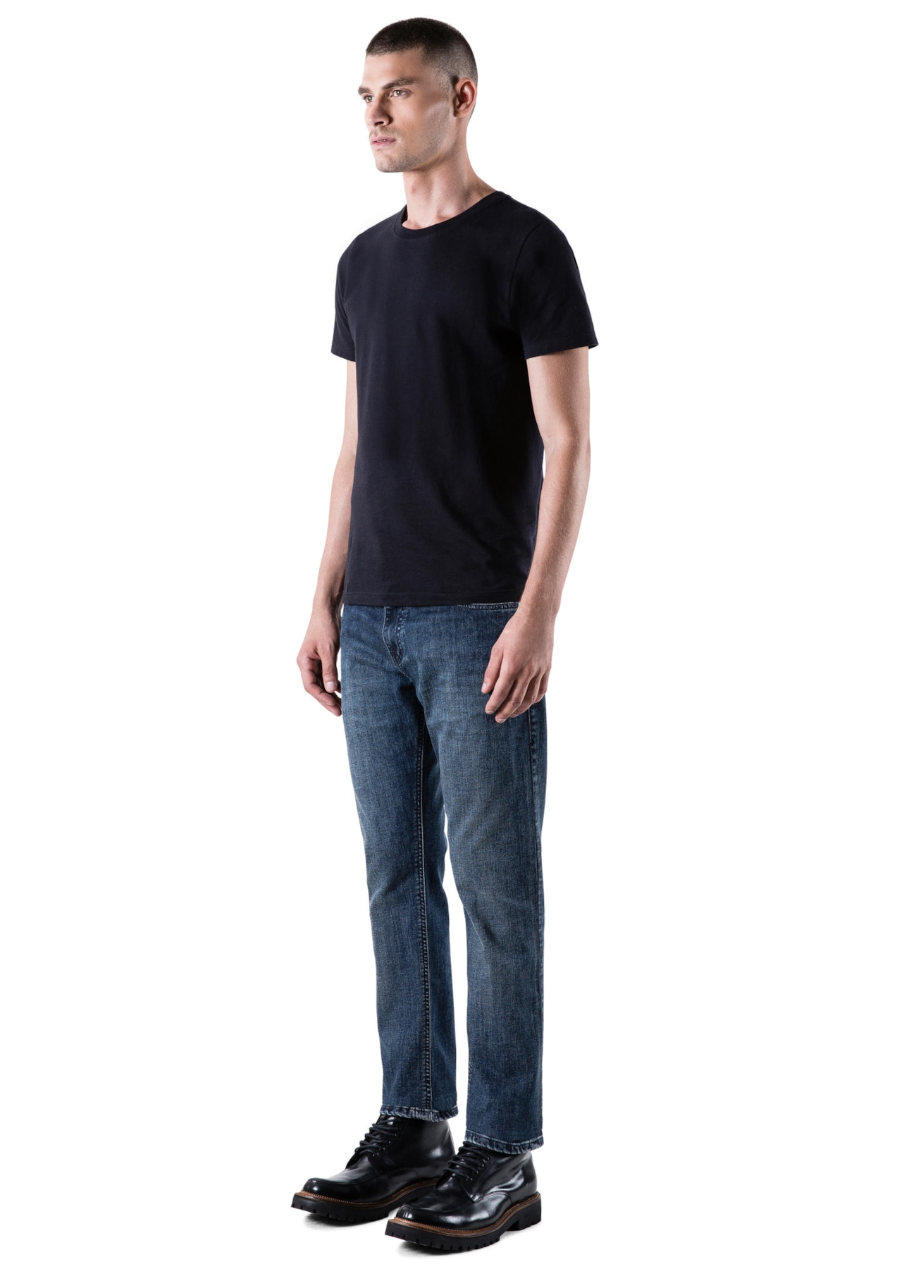 Deep Blue Elastic (St) Slim Et.Couro 517 Lav. Medio C/ 3d