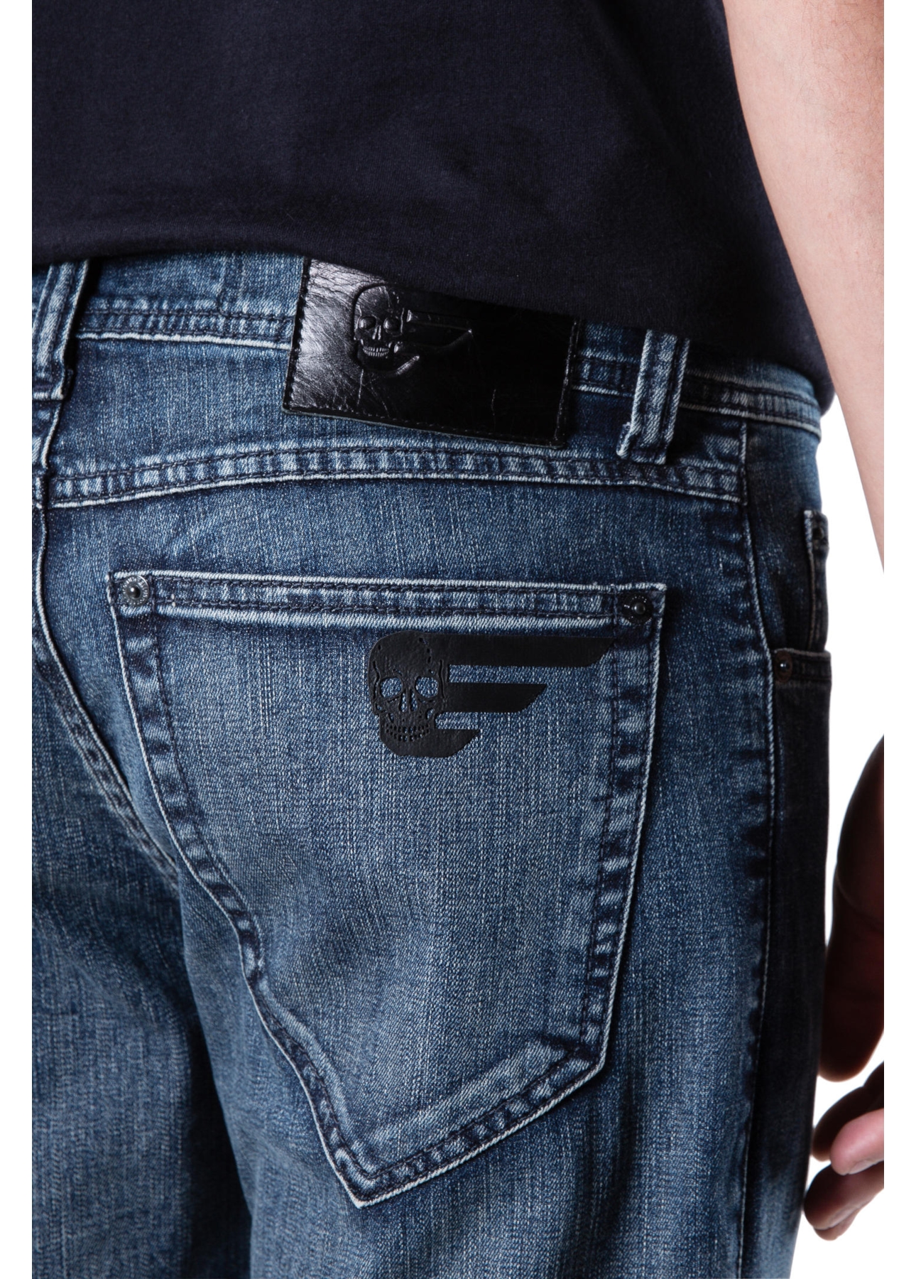 Deep Blue Elastic (St) Slim Et.Couro 517 Lav. Medio C/ 3d