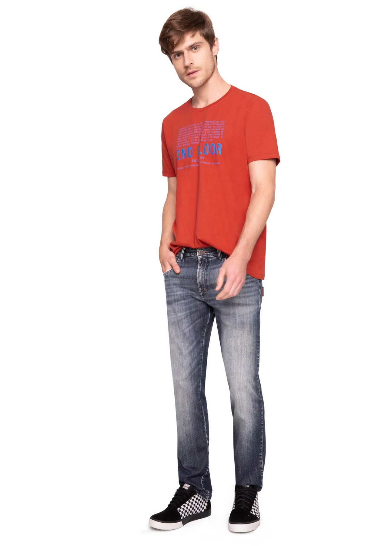 Deep Blue Elastic (Troy) Slim 1248 Lav.Medio C/ Matiz