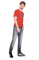 Deep Blue Elastic (Troy) Slim 1248 Lav.Medio C/ Matiz
