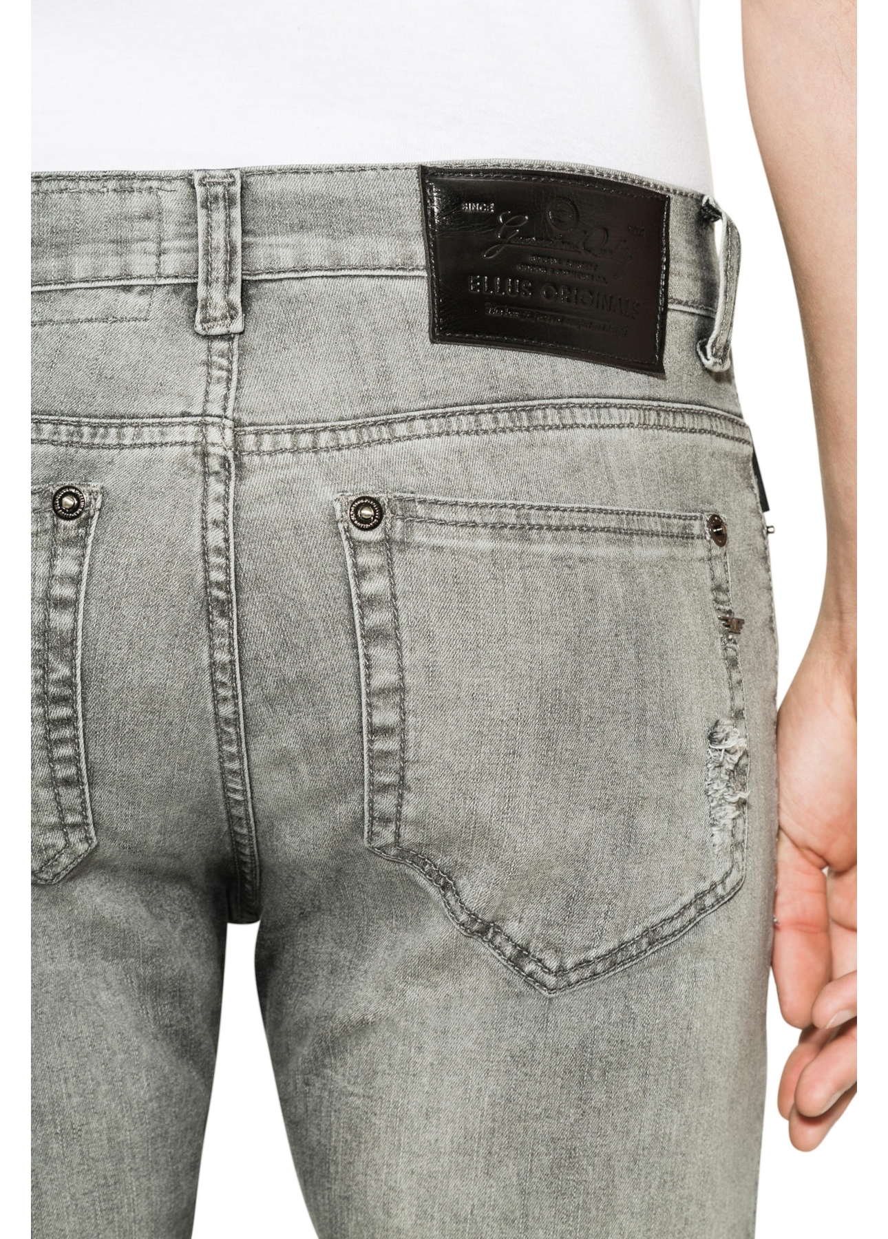 Double Black Elast (Slim) e Asa Duplo 652 Lav.Cinza Med C/Puido
