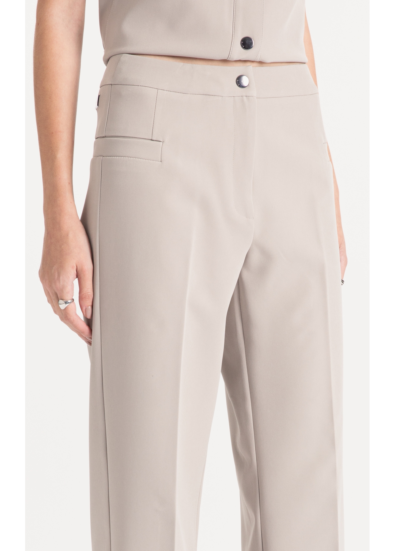 Double Color Thin Pockets Cinza Claro