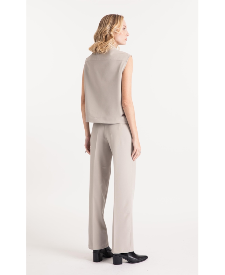 Double Color Thin Pockets Cinza Claro
