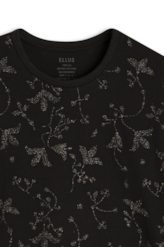 Ellus Boxy Cotton Texas Flowers Preto