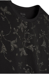 Ellus Boxy Cotton Texas Flowers Preto