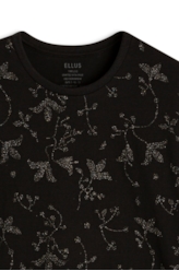 Ellus Boxy Cotton Texas Flowers Preto