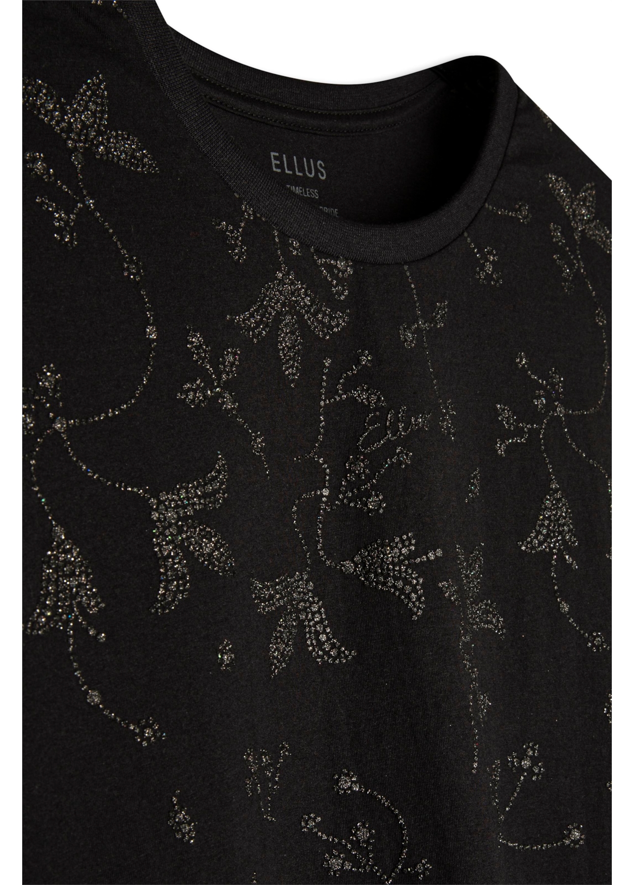 Ellus Boxy Cotton Texas Flowers Preto