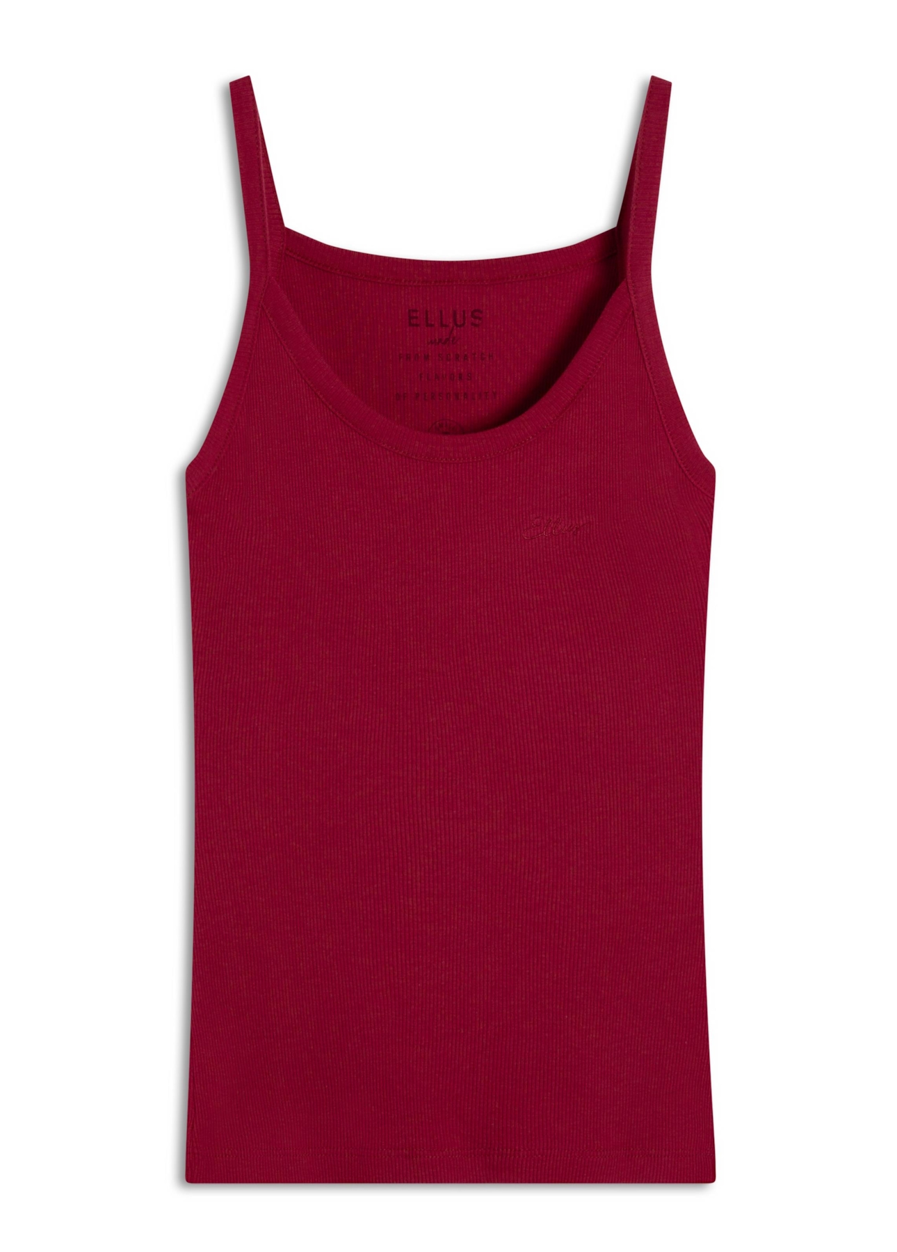 Ellus Cursive Rib Sleeveless Sangria