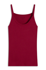 Ellus Cursive Rib Sleeveless Sangria