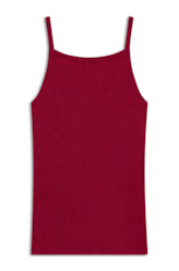 Ellus Cursive Rib Sleeveless Sangria