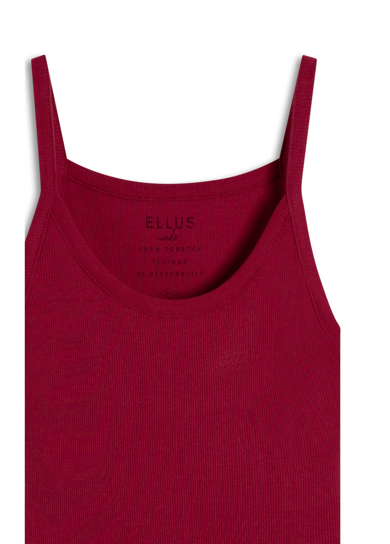 Ellus Cursive Rib Sleeveless Sangria