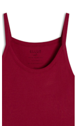 Ellus Cursive Rib Sleeveless Sangria