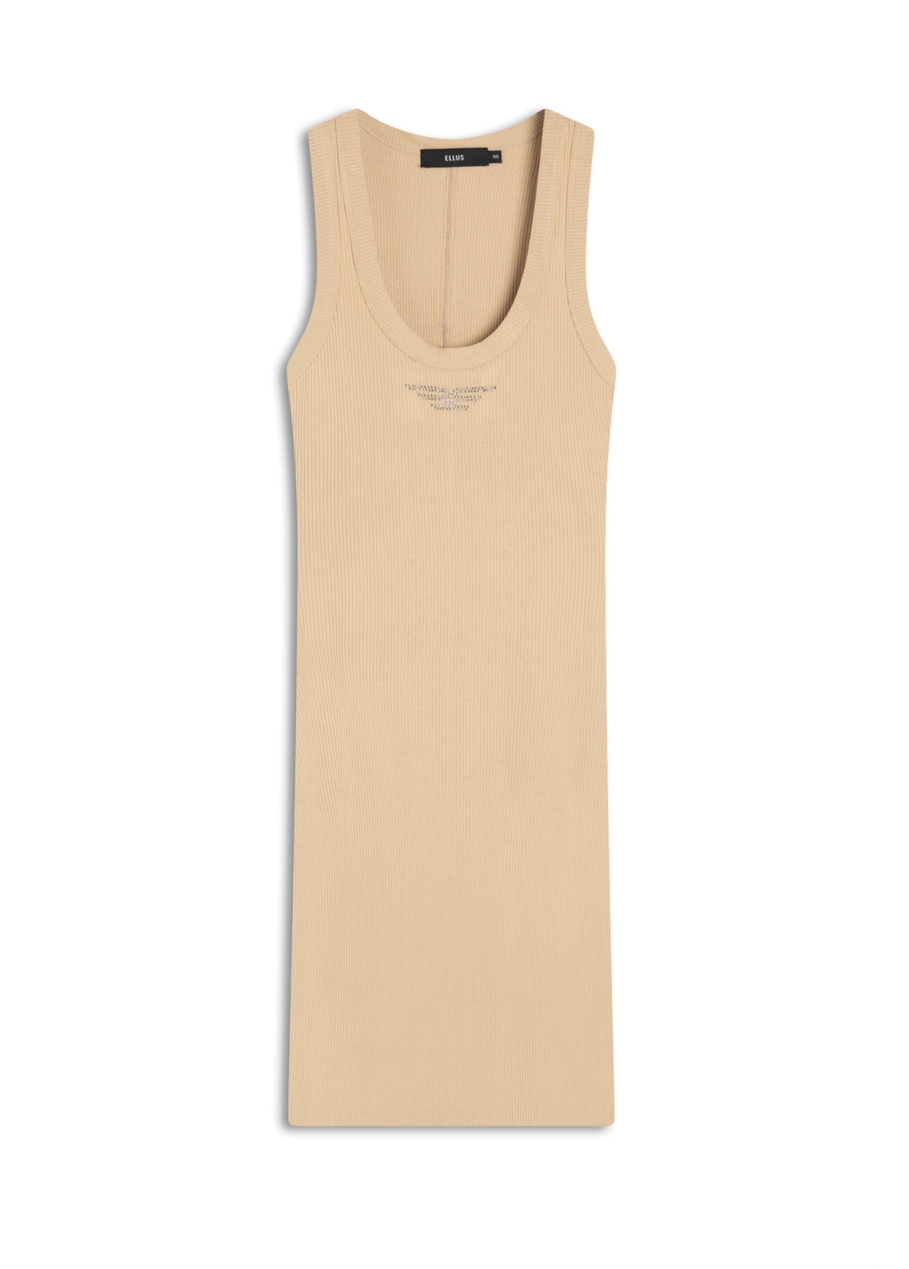 Ellus Dress Canelado Hotfix Capuccino