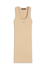 Ellus Dress Canelado Hotfix Capuccino