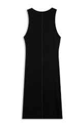 Ellus Dress Canelado Hotfix Preto