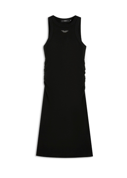 Ellus Dress Ribana Franzida Preto