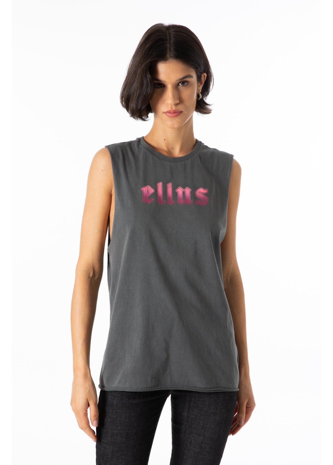 Ellus Gradient Washed Sleeveless Preto
