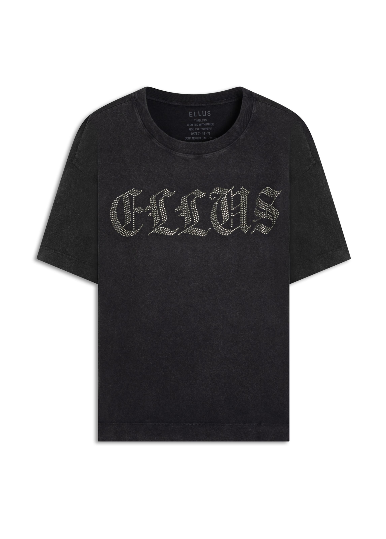 Ellus Oversized Gothic Hotfix Preto
