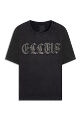 Ellus Oversized Gothic Hotfix Preto