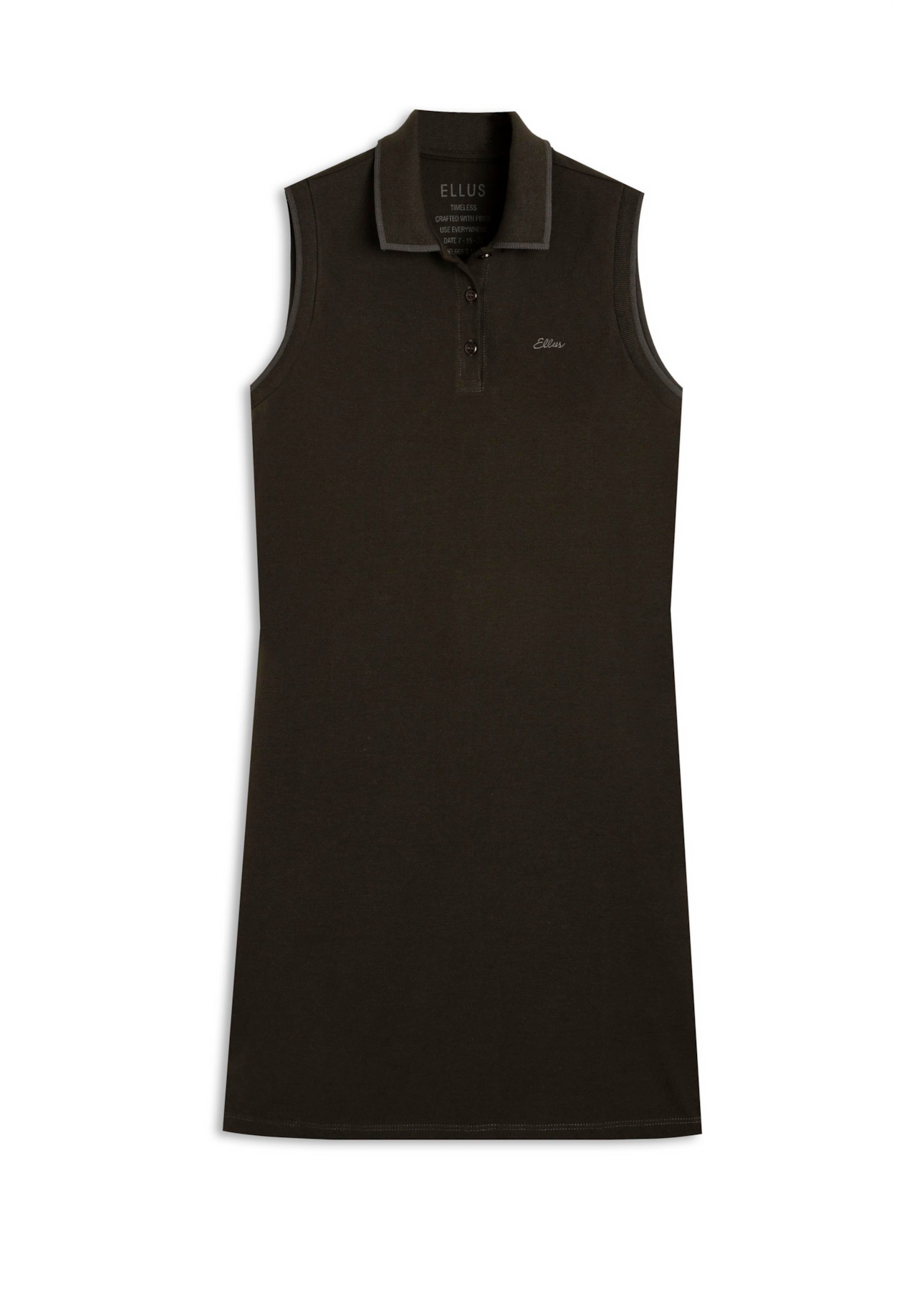 Ellus Polo Dress Sleeveless Friso Plumbo