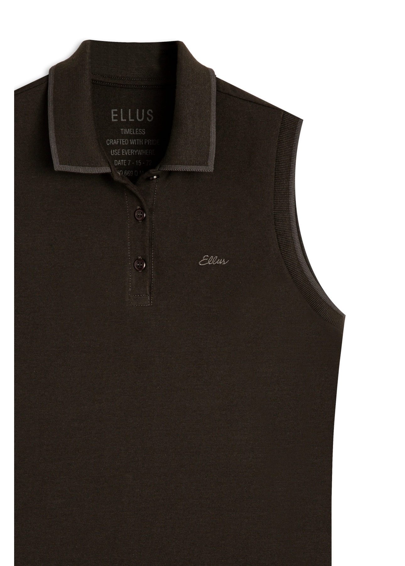 Ellus Polo Dress Sleeveless Friso Plumbo