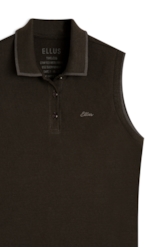Ellus Polo Dress Sleeveless Friso Plumbo