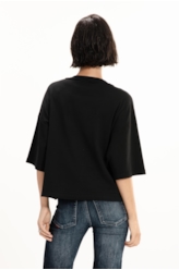 Ellus Rib Leather Print Preto