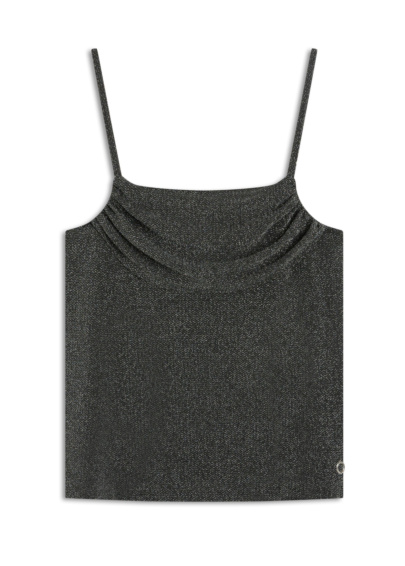 Ellus Star Night Draped Sleeveless Preto C/ Prata