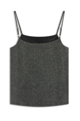 Ellus Star Night Draped Sleeveless Preto C/ Prata
