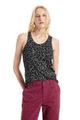 Ellus Viscotricot Animal Print Sl Animal Print Plumbo