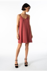 Ellus Viscotricot Hotfix Fluid Dress Sangria