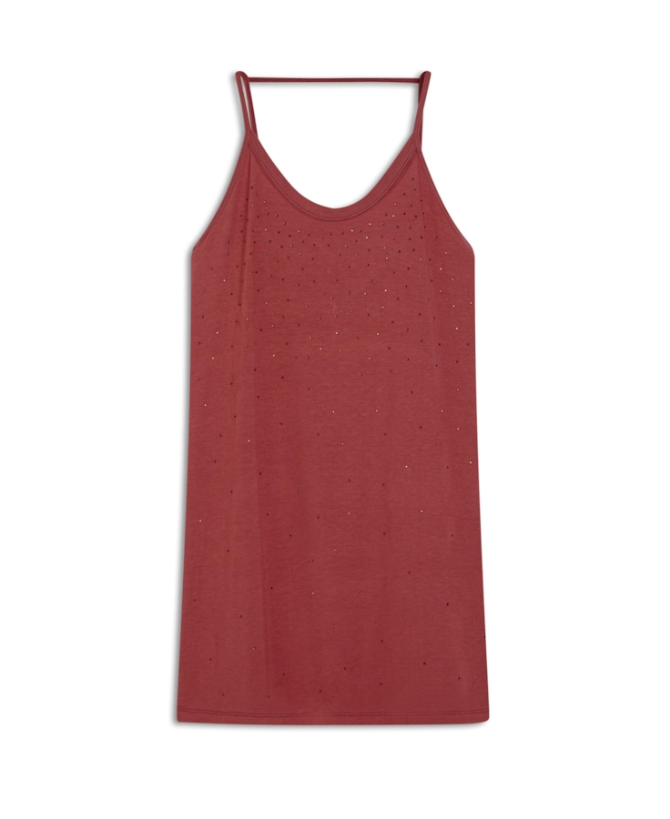 Ellus Viscotricot Hotfix Fluid Dress Sangria
