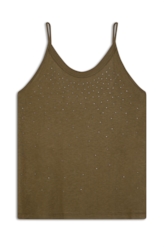 Ellus Viscotricot Hotfix Sleeveless Verde Militar