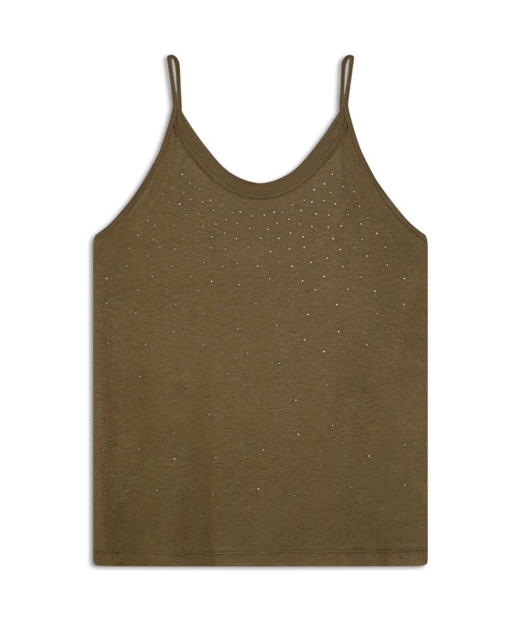 Ellus Viscotricot Hotfix Sleeveless Verde Militar