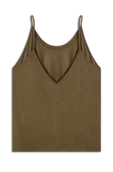 Ellus Viscotricot Hotfix Sleeveless Verde Militar