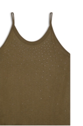Ellus Viscotricot Hotfix Sleeveless Verde Militar