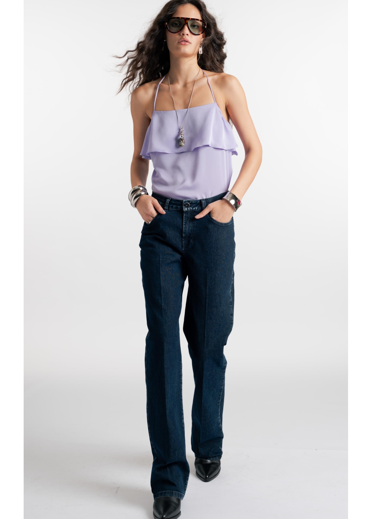 First Blue (Gisele Reta) 5 Pockets Lav.Escuro C/ Luva