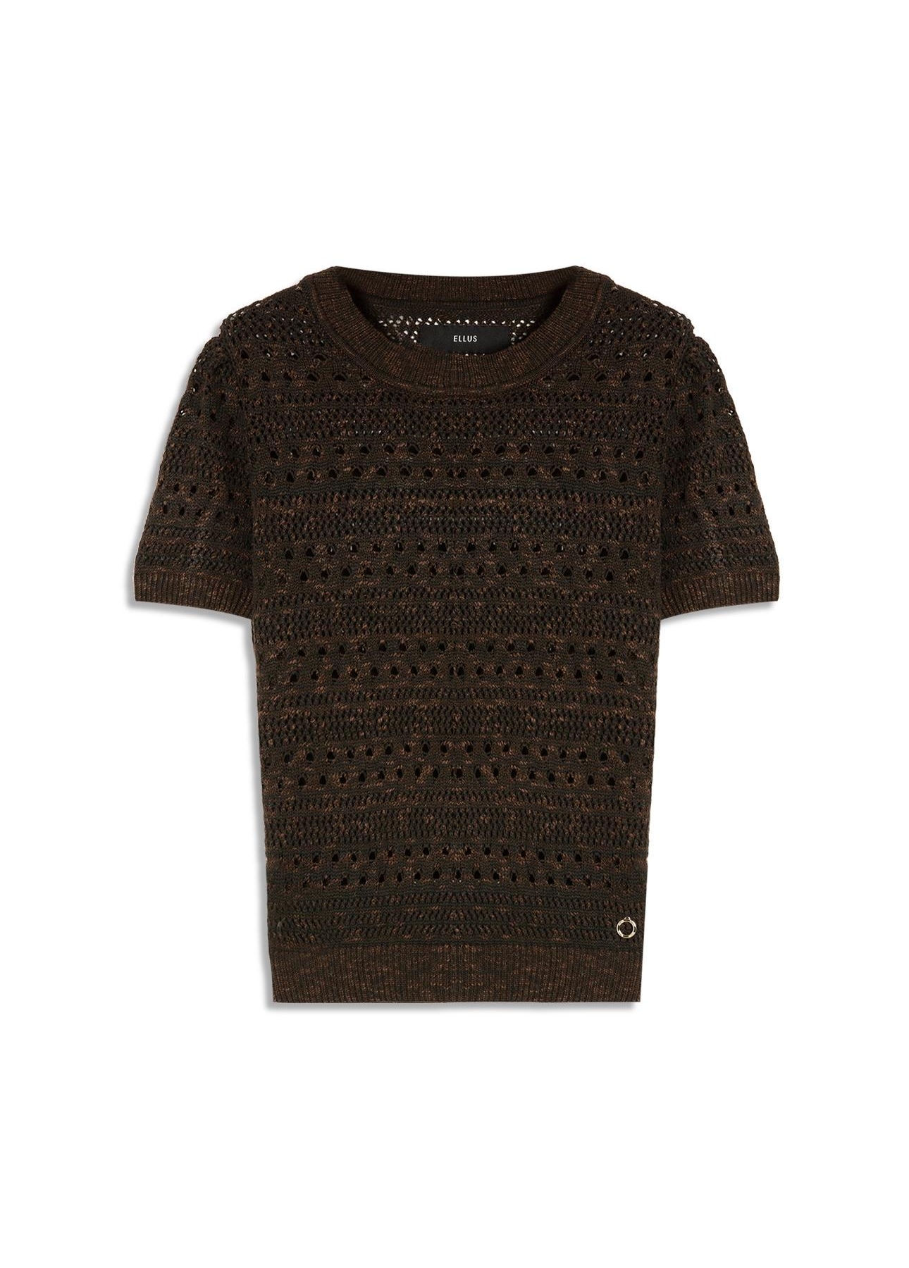 Flame T-Shirt Mix Stitches Mc Dark Brown