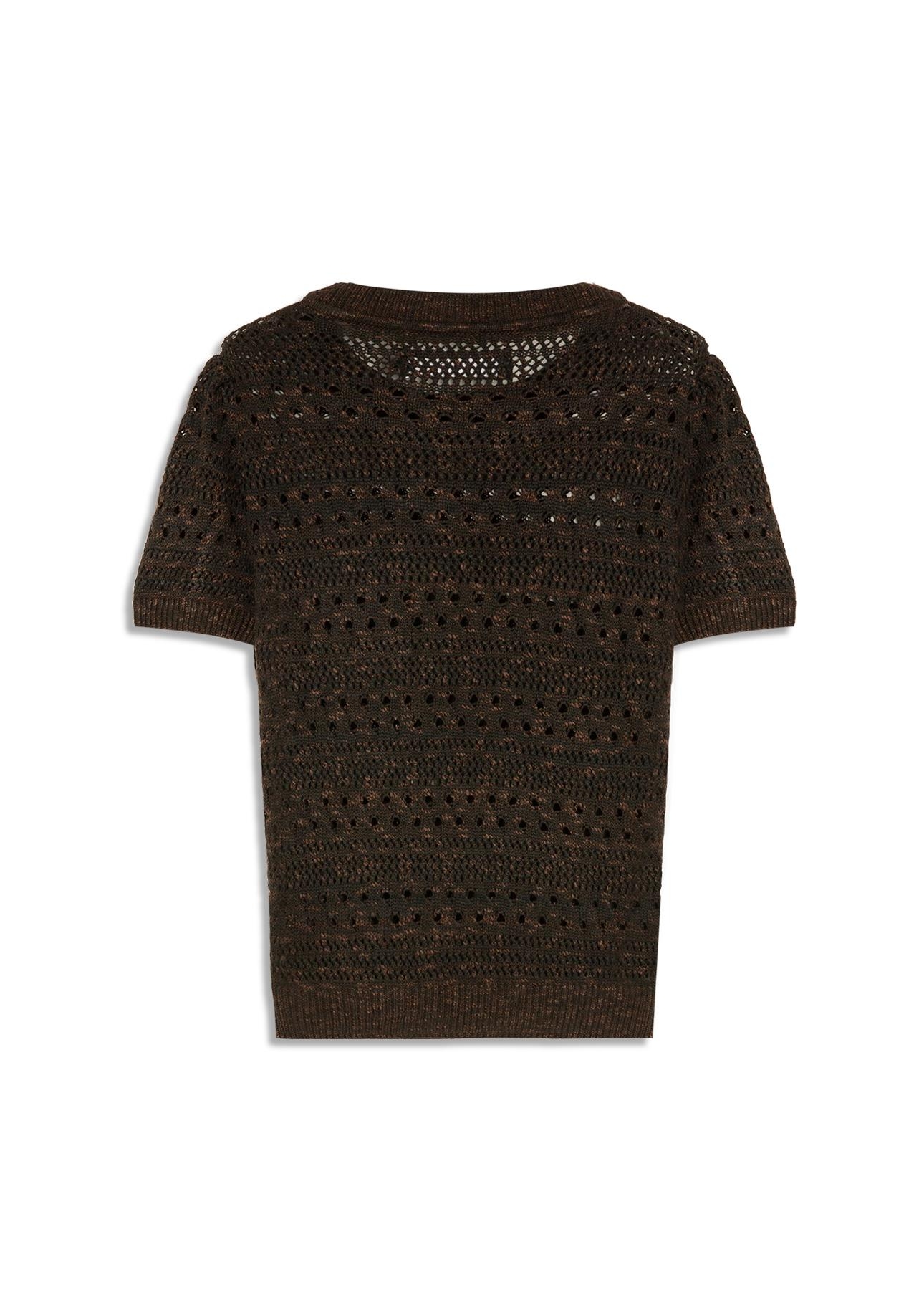 Flame T-Shirt Mix Stitches Mc Dark Brown