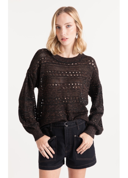 Flame T-Shirt Mix Stitches Ml Dark Brown