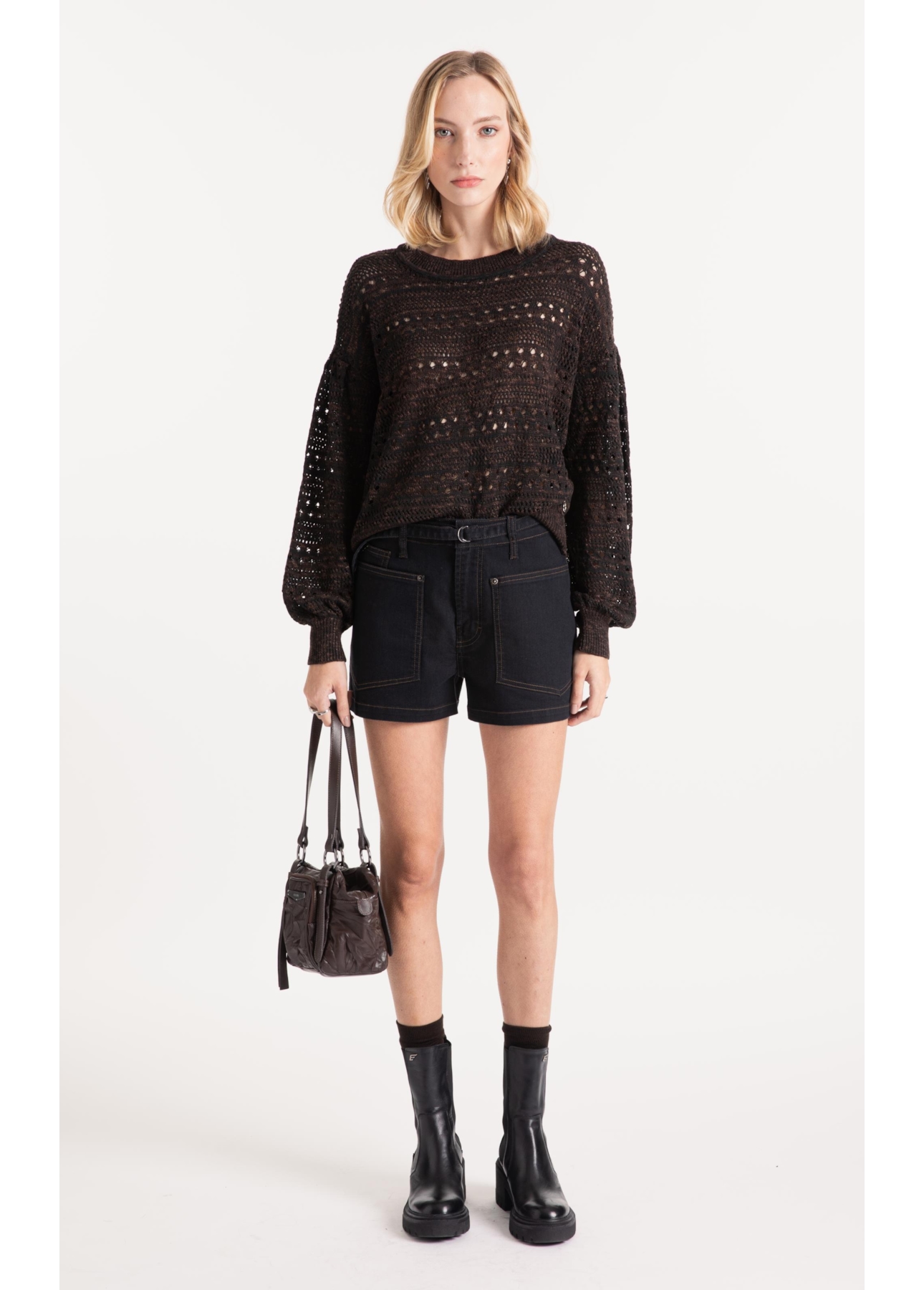 Flame T-Shirt Mix Stitches Ml Dark Brown