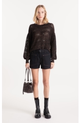 Flame T-Shirt Mix Stitches Ml Dark Brown
