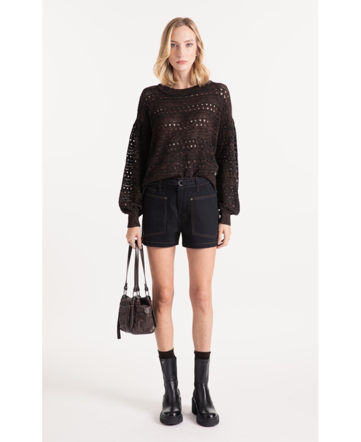 Flame T-Shirt Mix Stitches Ml Dark Brown