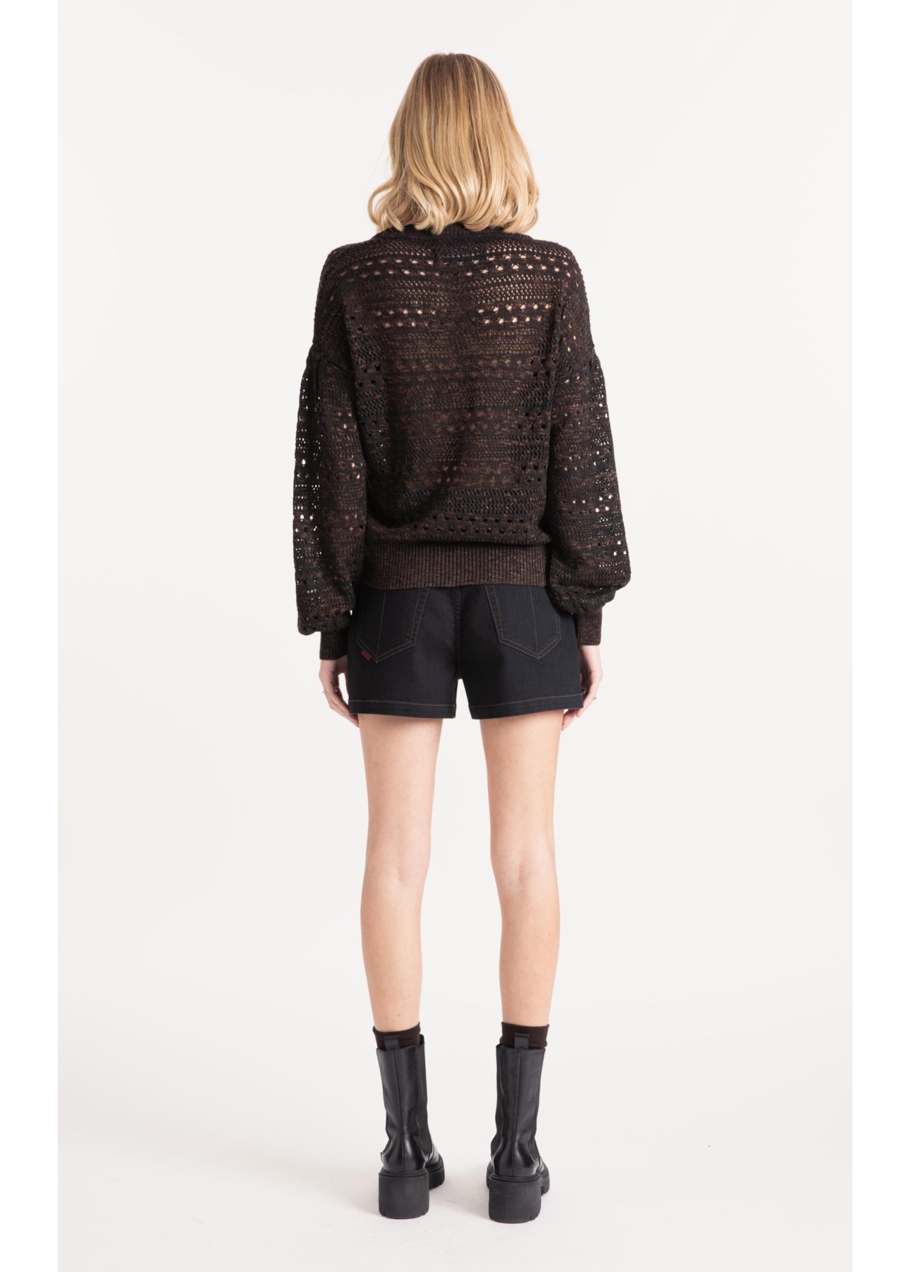 Flame T-Shirt Mix Stitches Ml Dark Brown